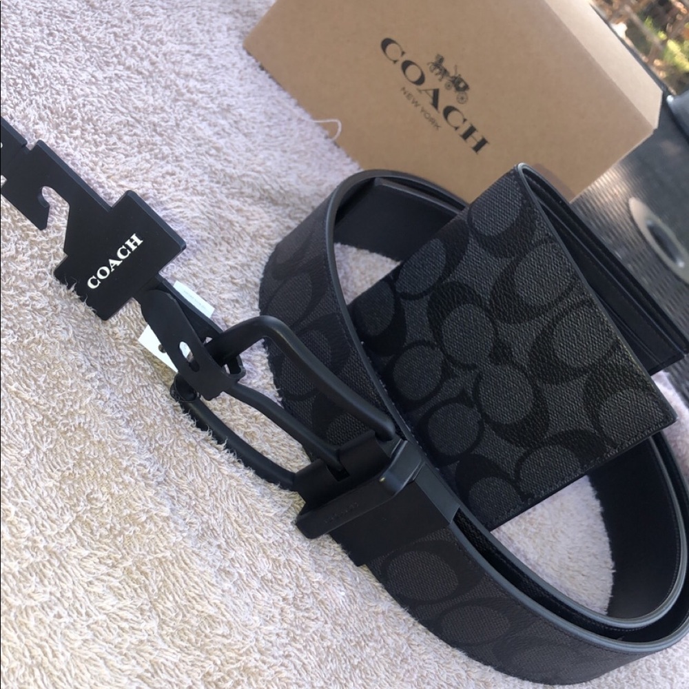 Men’s coach wallet and matching belt